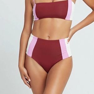 L’space Portia Sangria Bikini Bottom Size S New $99